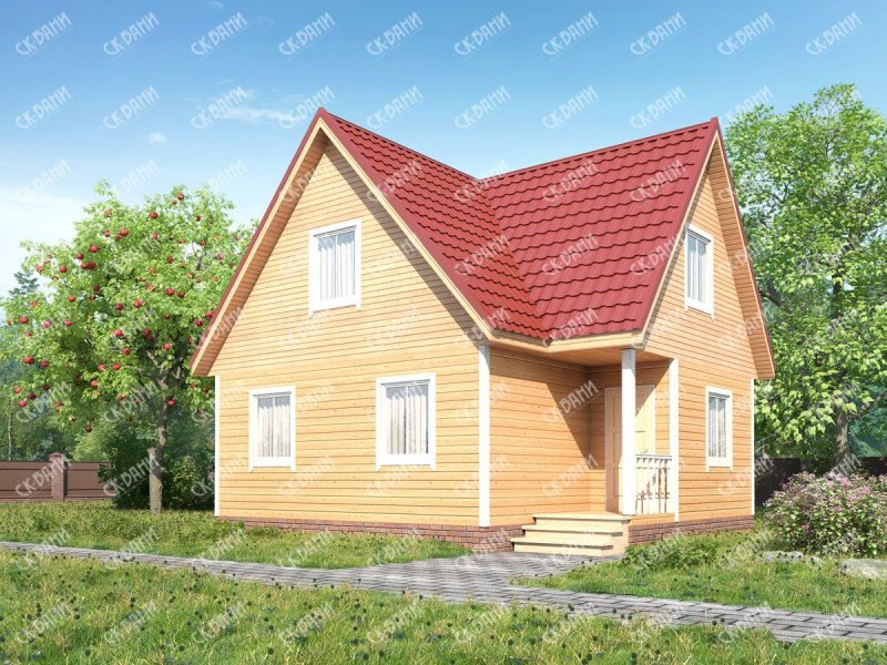 Каркасный дом 6х6 полутораэтажный