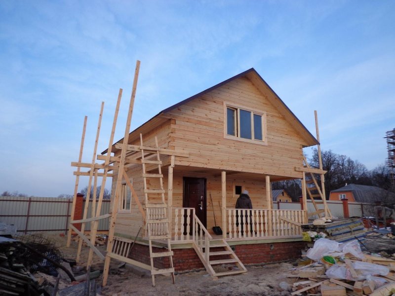 Каркасный дом 8х8 с мансардой