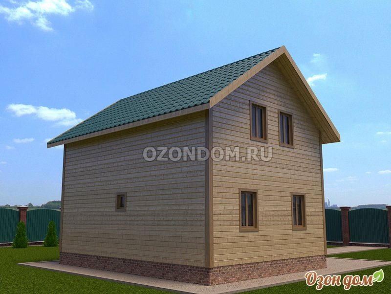 Кирпичный дом 8на8 полтора этажа