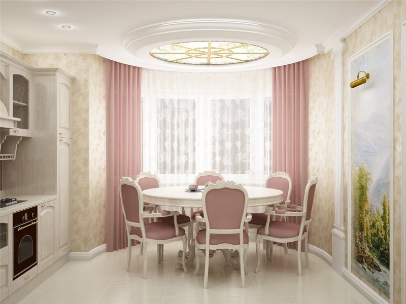Кухня в трехкомнатной квартире п44