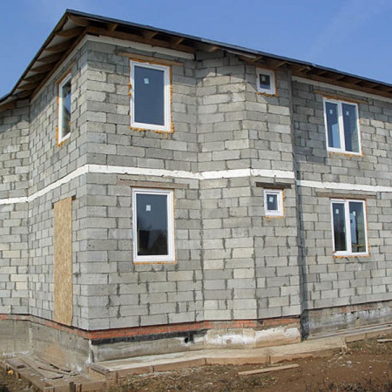 Барнхаус из керамзитобетонных блоков
