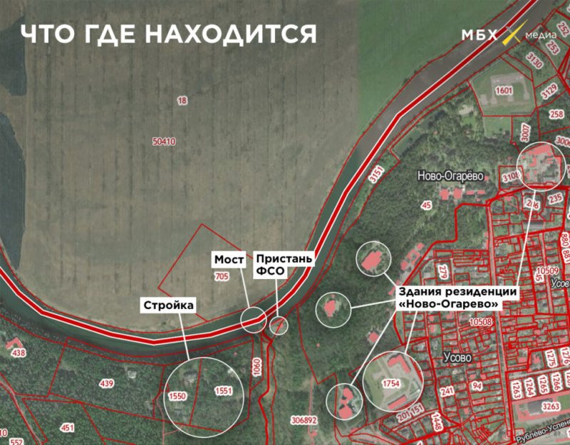 Ново-огарёво резиденция на карте