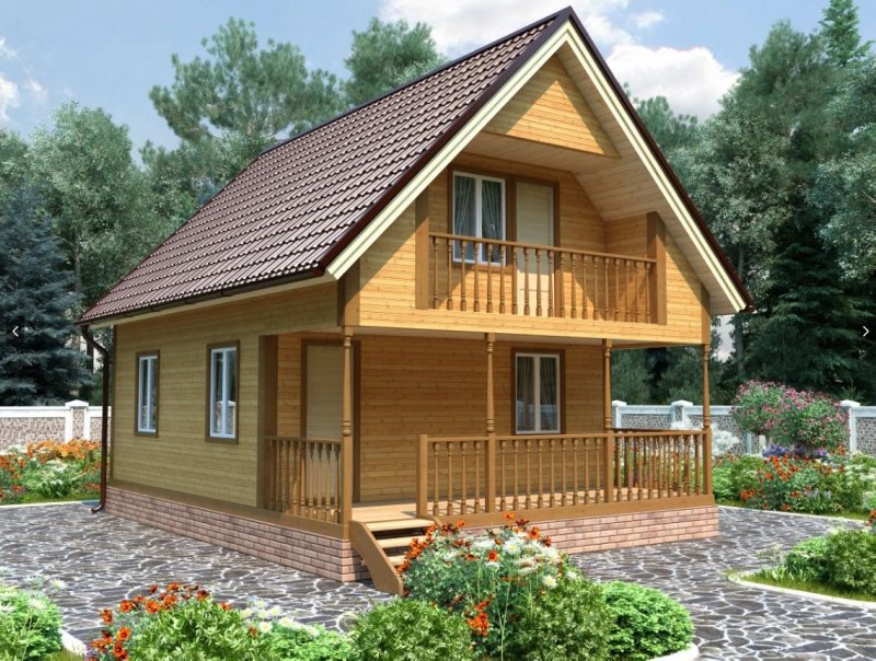 Дом из профилированного бруса 6х8