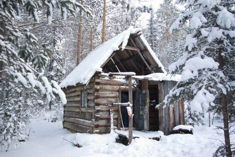 Домик в сибирской тайге