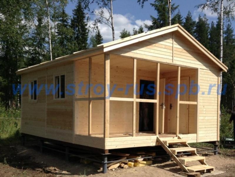 Дачный домик 6х4 одноэтажный каркасный