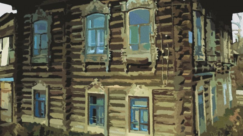 Деревенская изба пятистенка