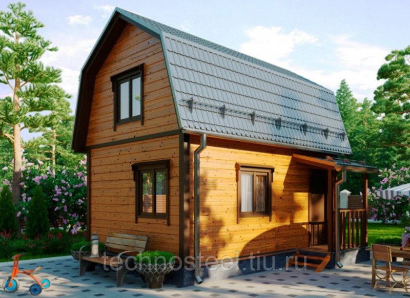 Каркасный дачный дом