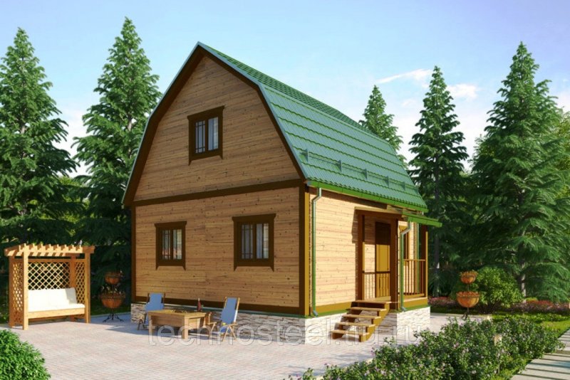 Каркасный дачный дом