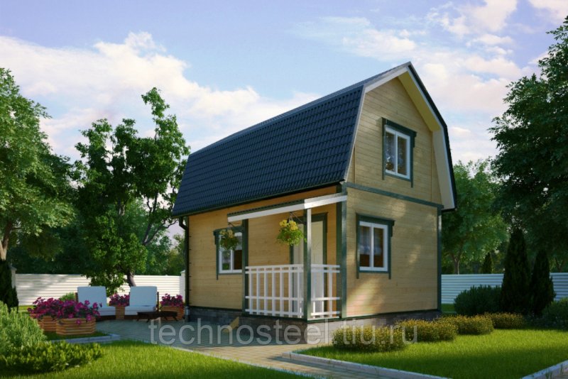 Дом каркасный дачный 40м2