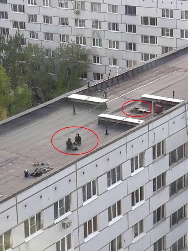 Крыша многоэтажного дома вид