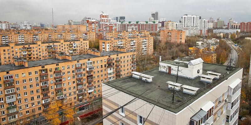 Крыша пятиэтажка Москва