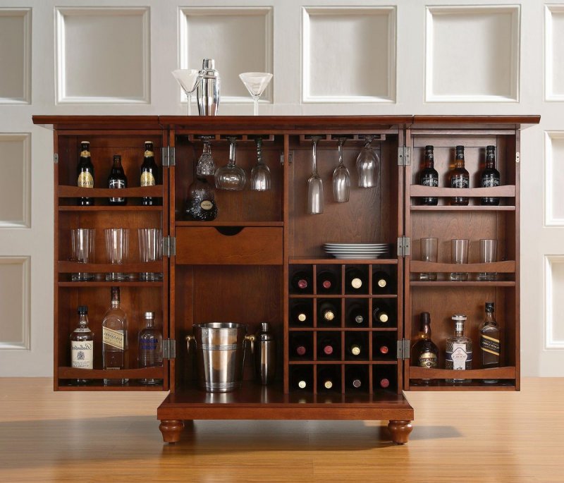 Versailles Mirrored Bar Cabinet винный шкаф