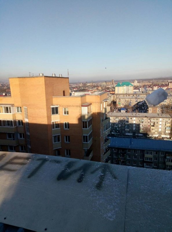 Вид с крыши зимой
