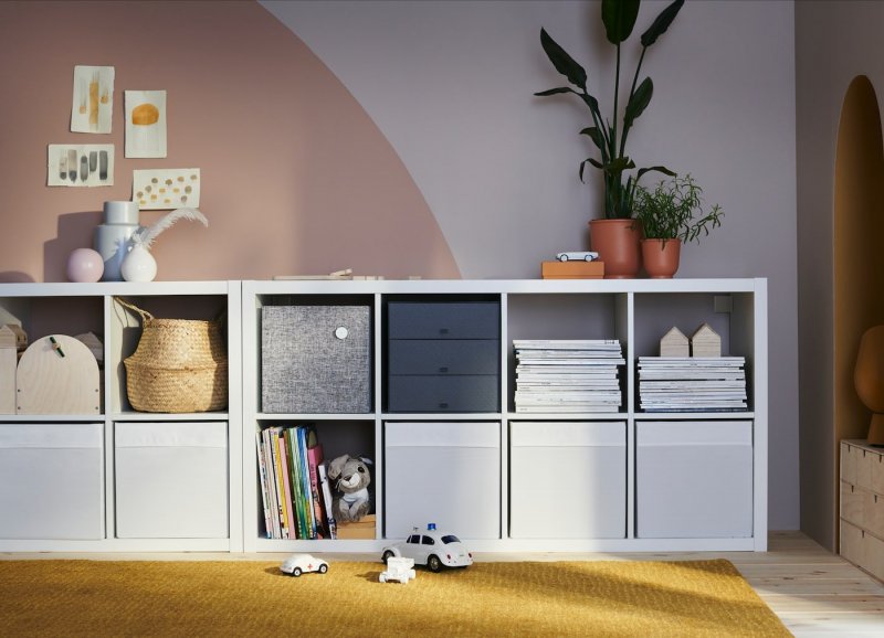 Ikea каллакс стеллаж белый