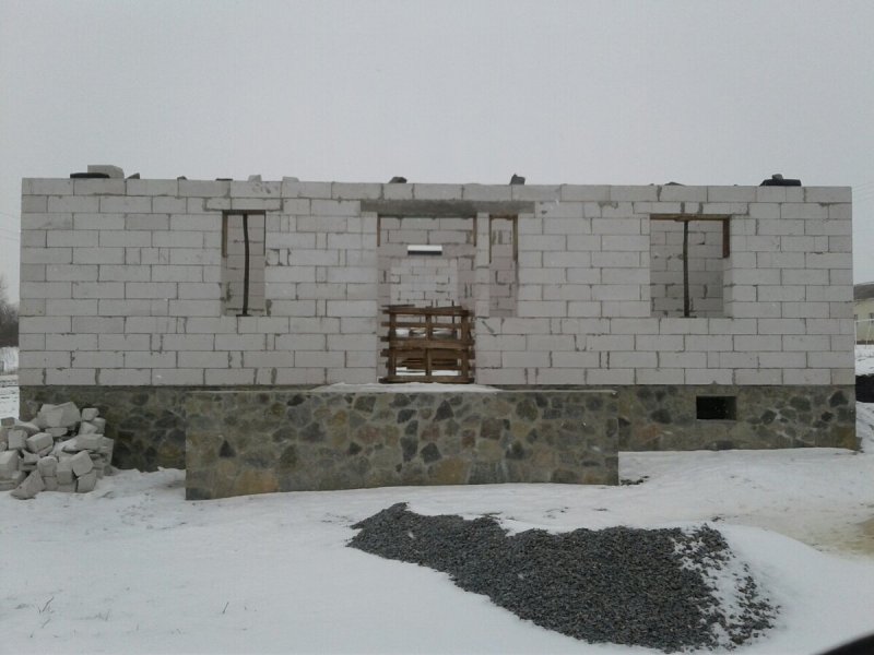 Одноэтажный дом из газобетонных блоков