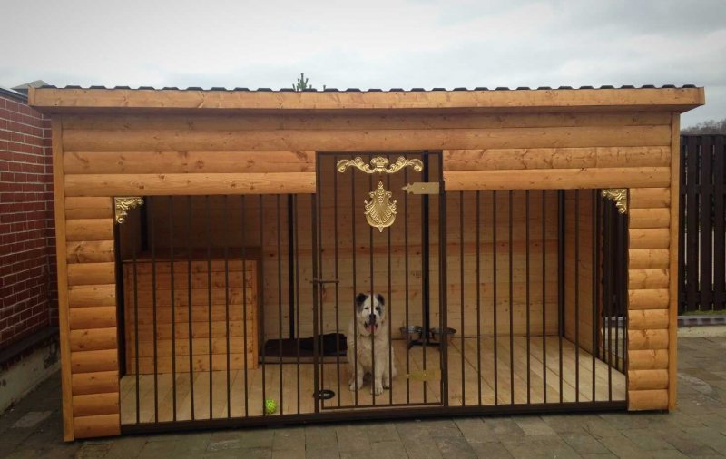 Вольер с будкой для собаки