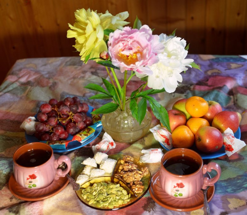 Открытки чай с лимоном