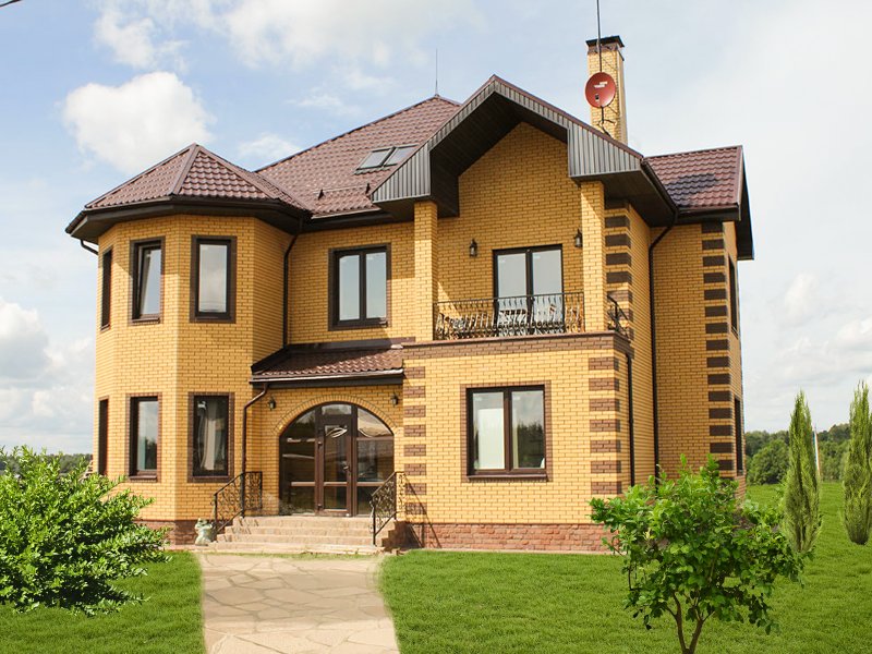 Дом желтый кирпич