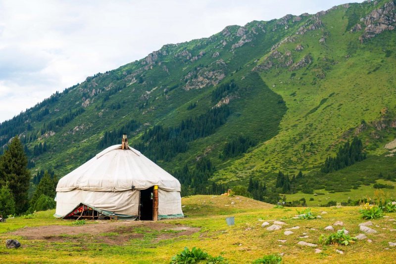 Киргизия кочевая юрта
