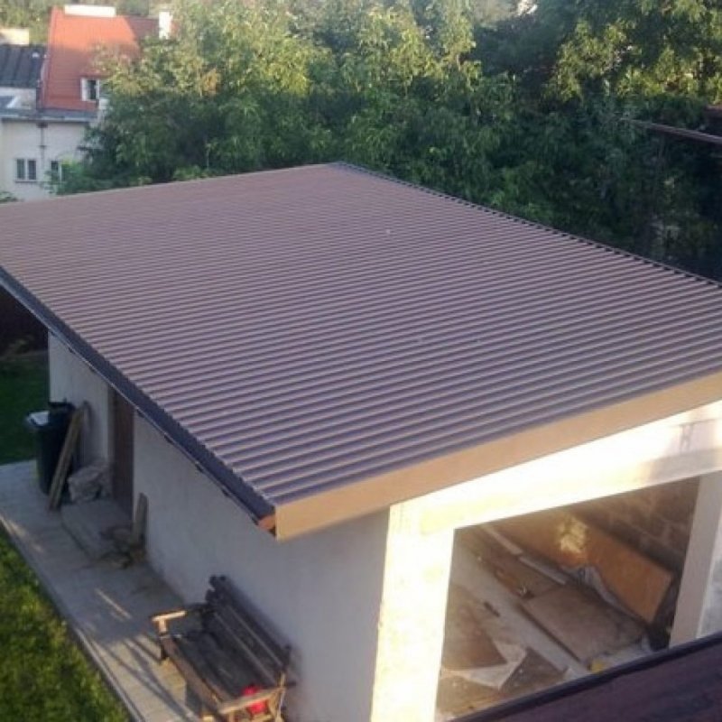 Кровля гаража из профнастила