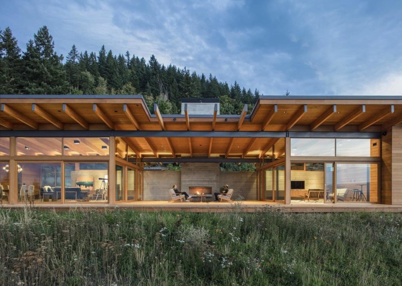 Barn House с односкатной крышей