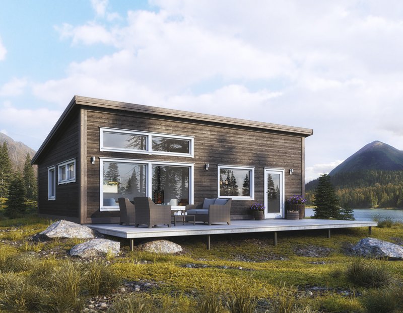 Финский модульный каркасный дом Villa element на Asuntomessut 2019