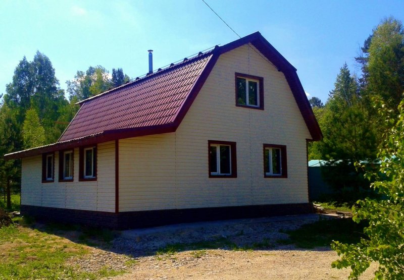 Крыша мансардная четырехскатная