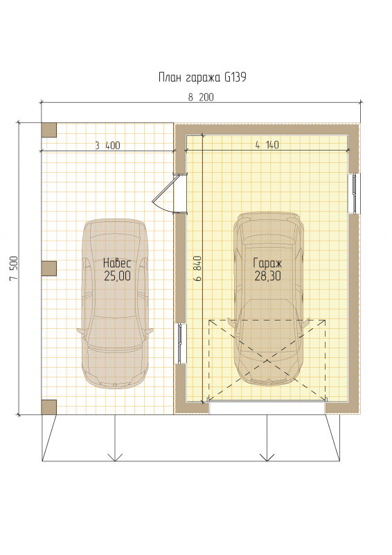 План гаража g107