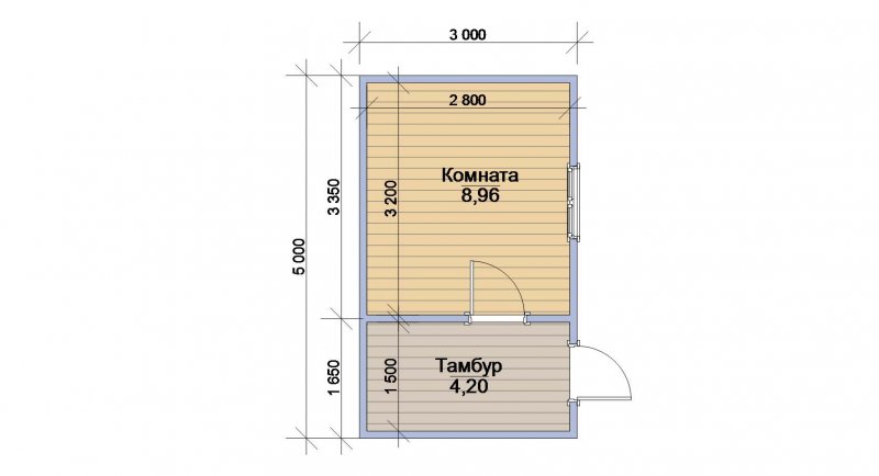 Хозблок 5х2 чертеж