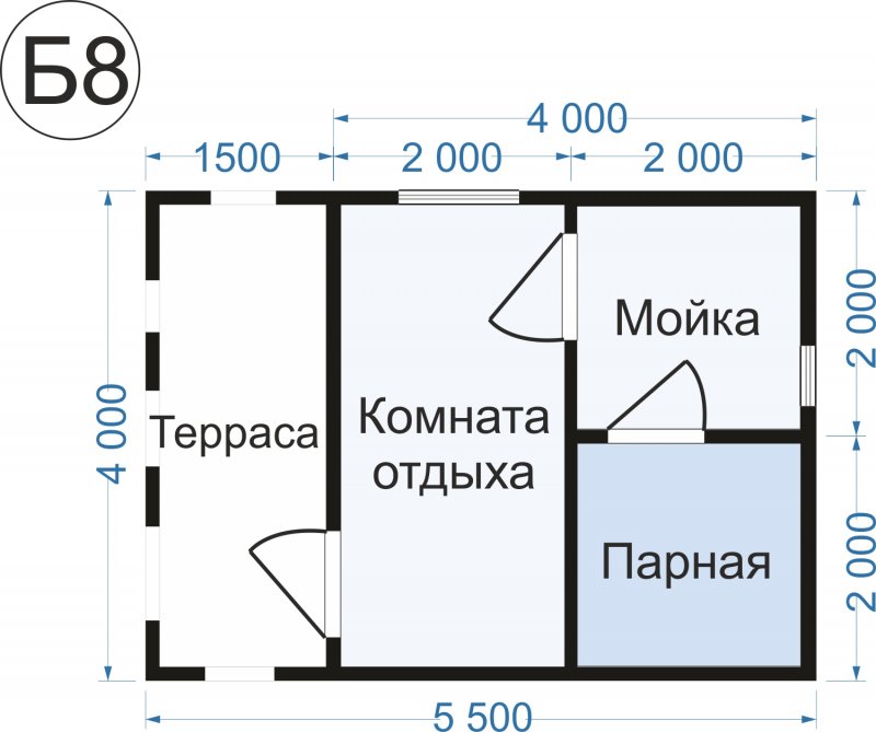 Баня сруб 6 на 5 планировка