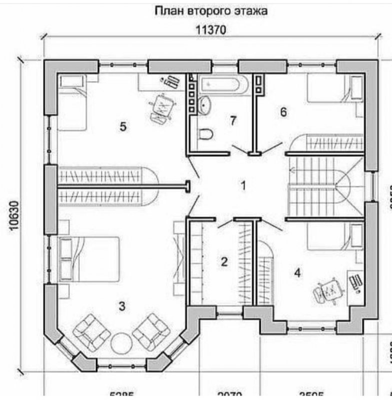 Проект двухэтажного дома чертежи