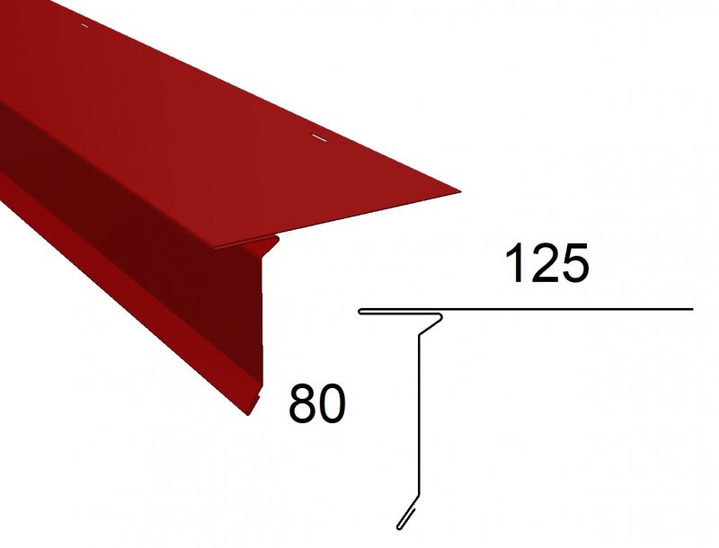 Карнизная планка 2500x120/50/10x0.45мм Викинг МП ф1