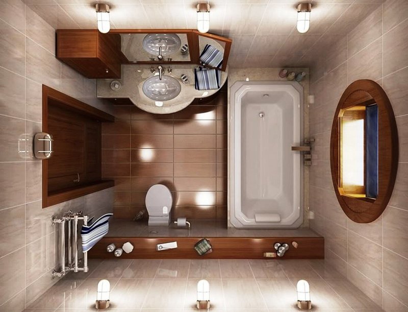 Планировка ванной комнаты
