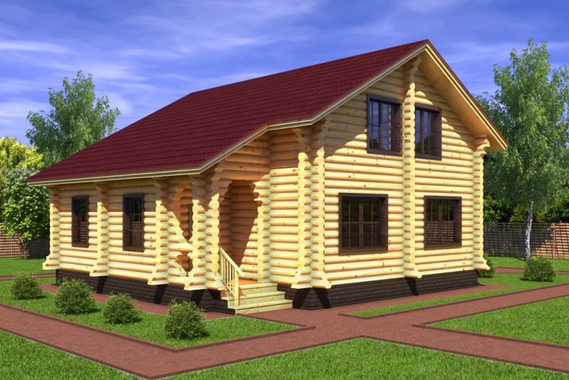 Оцилиндрованное бревно дом