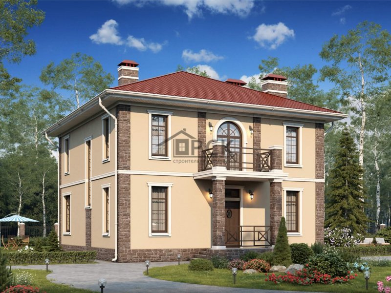 Планировка дома с эркером 100кв
