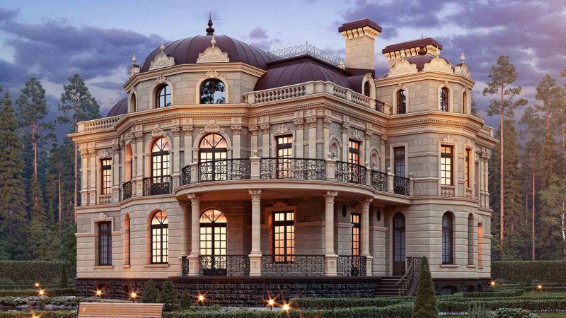 Фасады домов в стиле Барокко