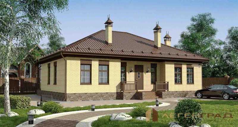 Планы домов из кирпича одноэтажные