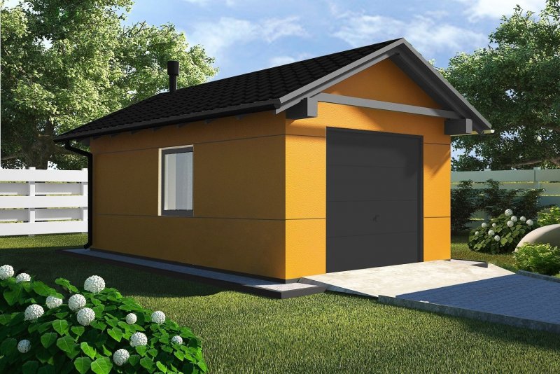 Гараж сэндвич односкатный 10x8