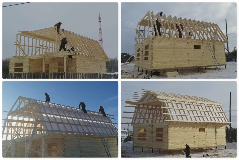 Стропильная система ломаной крыши