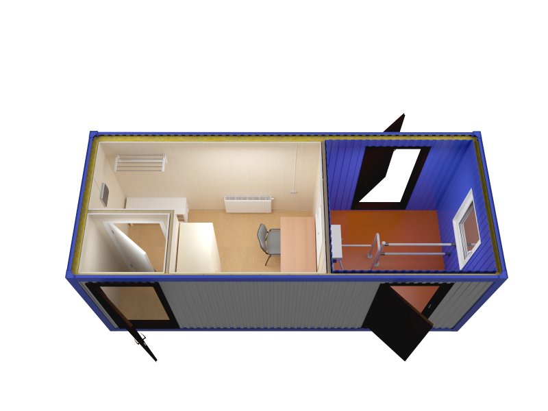 Планировка бытовки 6х2.4