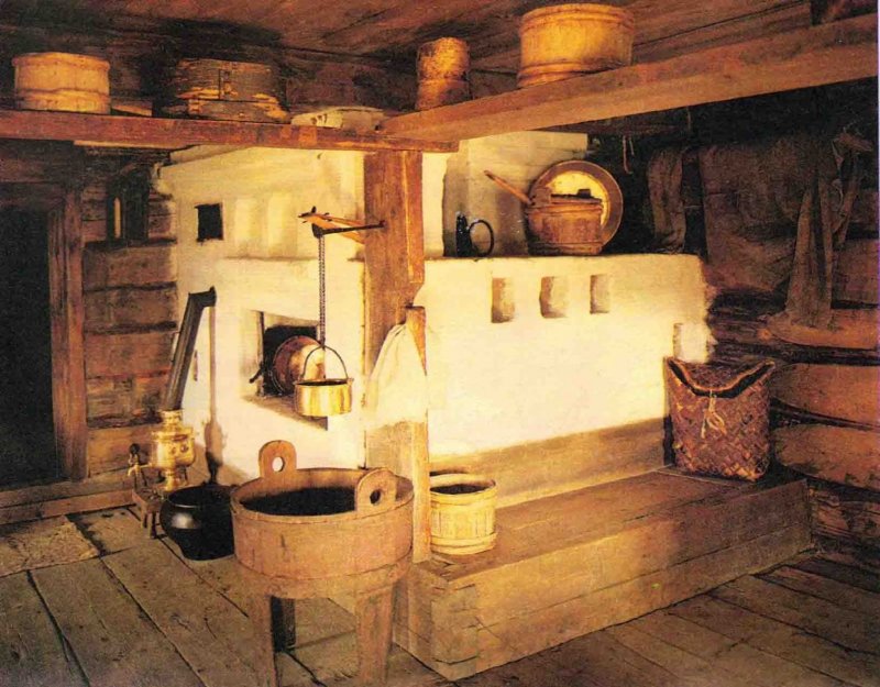 Русская изба изнутри Горница