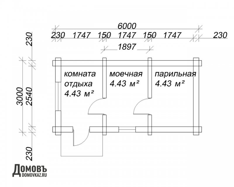 Баня из бревна 3х6 планировка