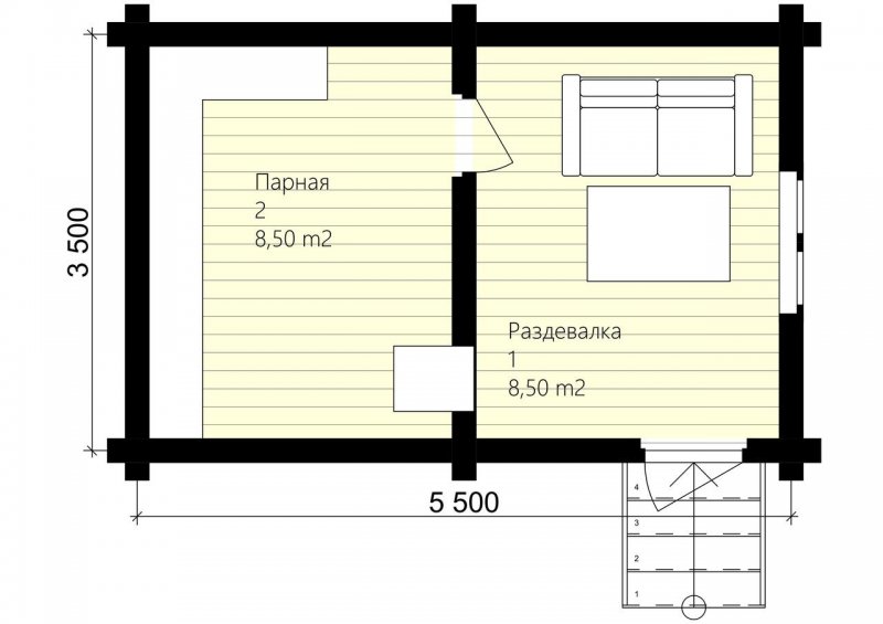 Баня 3х6 пятистенок