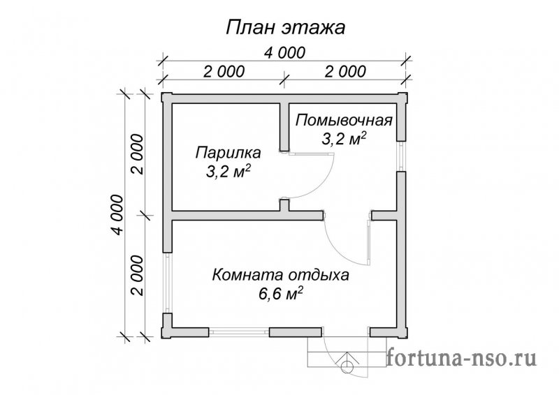 Баня 4х4 планировка без моечной