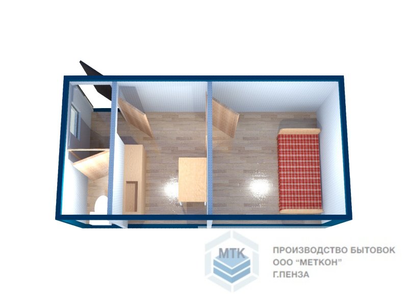 Вагончик бытовка 6х2.4 планировка