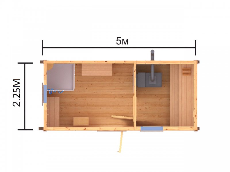 Бытовка распашонка 6х2,5