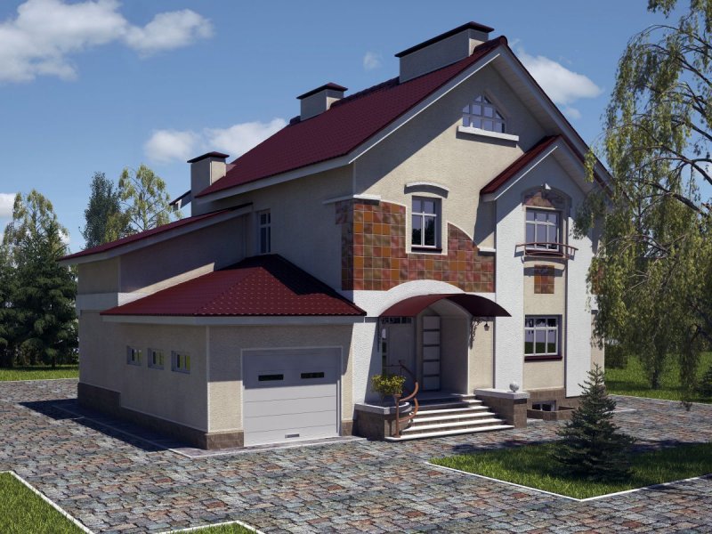 Дом 150 кв.м из теплой керамики с цокольным этажом