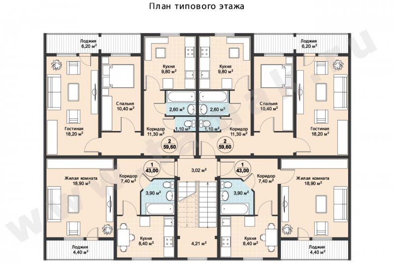 4-Х этажные дома планировка