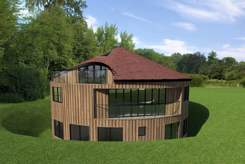 Проект круглого дома из кирпича