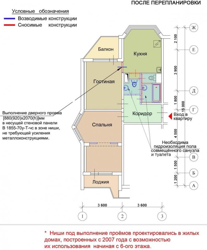 Планировка квартиры п44т двушка распашонка